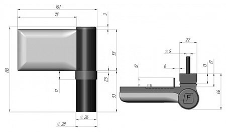 Петля для пластиковых дверей  ПД-N